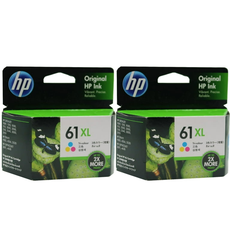 2x HP CH564WA 61XL High Yield Tri-color 330 pages Original Ink 
