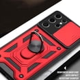 thumbnail image 6 of for Samsung Galaxy S21 Ultra Case, Slide Camera Cover with Magnetic Ring Kickstand Hybrid Armor Hard Phone Case for Galaxy S21 Ultra 5G for Women Men (Red, for Samsung S21 Ultra), 6 of 17