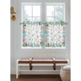 thumbnail image 2 of Beach Coastal 2 Panel Kitchen Curtains for Small Windows, Summer Coral Starfish Nautical Ocean Bathroom Tier Curtain, Short Window Treatment for Bedroom/Living Room 55"x24", 2 of 6