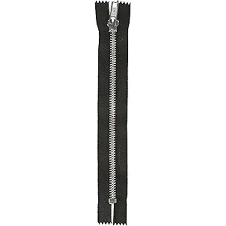 Coats and Clark Coats & Clark Inc F24A 7-2 F24A07-002 Fashion Metal Aluminum Closed Bottom Zipper, 7", Black