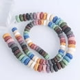 thumbnail image 2 of U8MO 1 Strand Natural Volcano Lava Stone 3x6mm 4x9mm Coin Rondelle Shape Crafts Beads-3x6mm 62pcs-Mixed, 2 of 4
