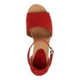 thumbnail image 3 of STYLE & COMPANY Womens Red Ankle Strap Comfort Seleeney Round Toe Wedge Buckle Espadrille Shoes 6 M, 3 of 3