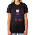 thumbnail image 2 of Patriotic T-Shirt Women's America Runs On Mom Fuel USA Adult Novelty Tee, 2 of 5