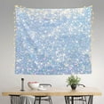 thumbnail image 3 of Daiia White Bule Glitter Pattern Tapestry 60x51 Inches Wall Hanging Tapestry Artistic Wall Hanging Bedroom Wall Decor Living Room Tapestry Dorm Room Decor, 3 of 9