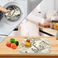 thumbnail image 3 of Yayeee Dish Drying Mat for Kitchen Counter 18" x 24" Microfiber Super Absorbent Coffee Decorative Pad, Beige Birds, 3 of 9