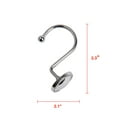thumbnail image 6 of Utopia Alley Shower Hooks - Shower Curtain Rings for Bathroom - Rust Proof Shower Curtain Hooks for Shower Curtain or Liner - Set of 12, Polished Chrome, 6 of 10