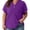 Dark Purple, variant on Plus Size Summer Tops for Women Short Sleeve v Neck Shirt Womens Casual Loose Fit Tunic Blouses