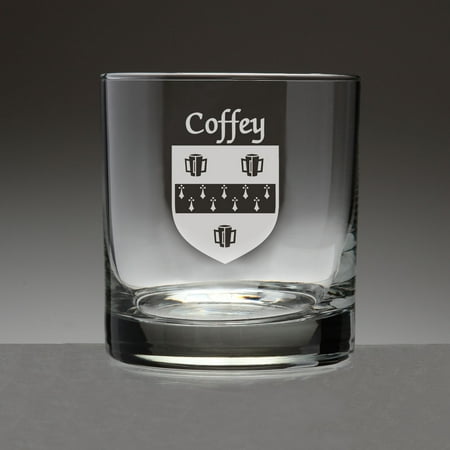 

Coffey Irish Coat of Arms Tumbler Glasses - Set of 4 (Sand Etched)