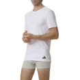 thumbnail image 3 of adidas Men T-Shirt, 2-pack - Crew Neck Shirt, Active Flex Cotton, solid colour White L (Large), 3 of 5
