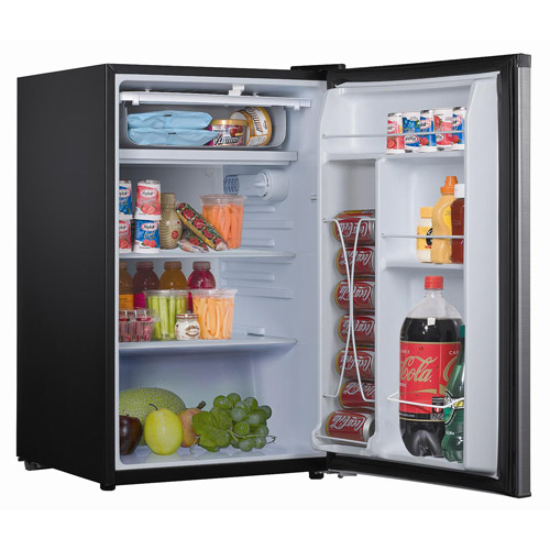Amana 4 3 Cu Ft Compact Single Door Refrigerator Stainless Steel Look Walmart Com Walmart Com