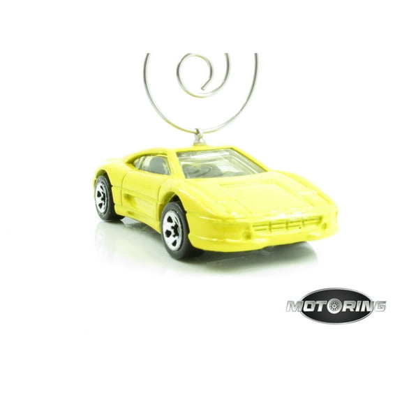 Ferrari 355 Yellow Car Rare Christmas Tree Ornament Diecast