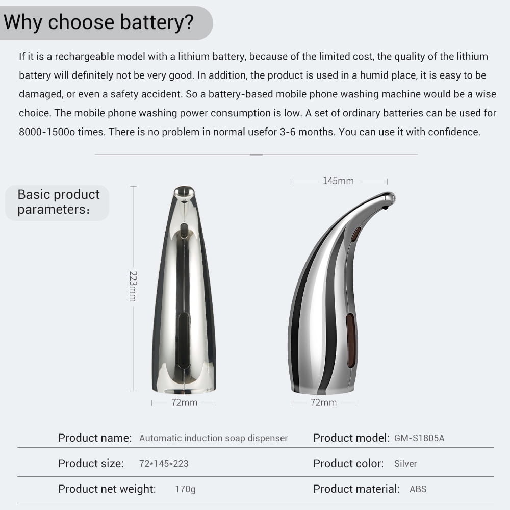 Private Jungle Automatic Soap Dispenser Touchless,IPX6 Waterproof Electric Automatic Liquid Soap Dispenser for Kitchen Bathroom Private Jungle Automatic Soap Dispenser Touchless,IPX6 Waterproof Electric Automatic Liquid Soap Dispenser for Kitchen Bathroom