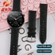 thumbnail image 4 of Correa de reloj de piel de pez con perla del diablo de 20 mm y 22 mm para Huawei Tissot Omega Mido, resistente al desgaste y a los arañazos, negra, azul y roja, 4 of 5