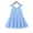 Blue, variant on 3T Baby Girls Dress 4T Girls Sleeveless Dress Solid Color Sundress Toddler Girls Summer Dress Blue