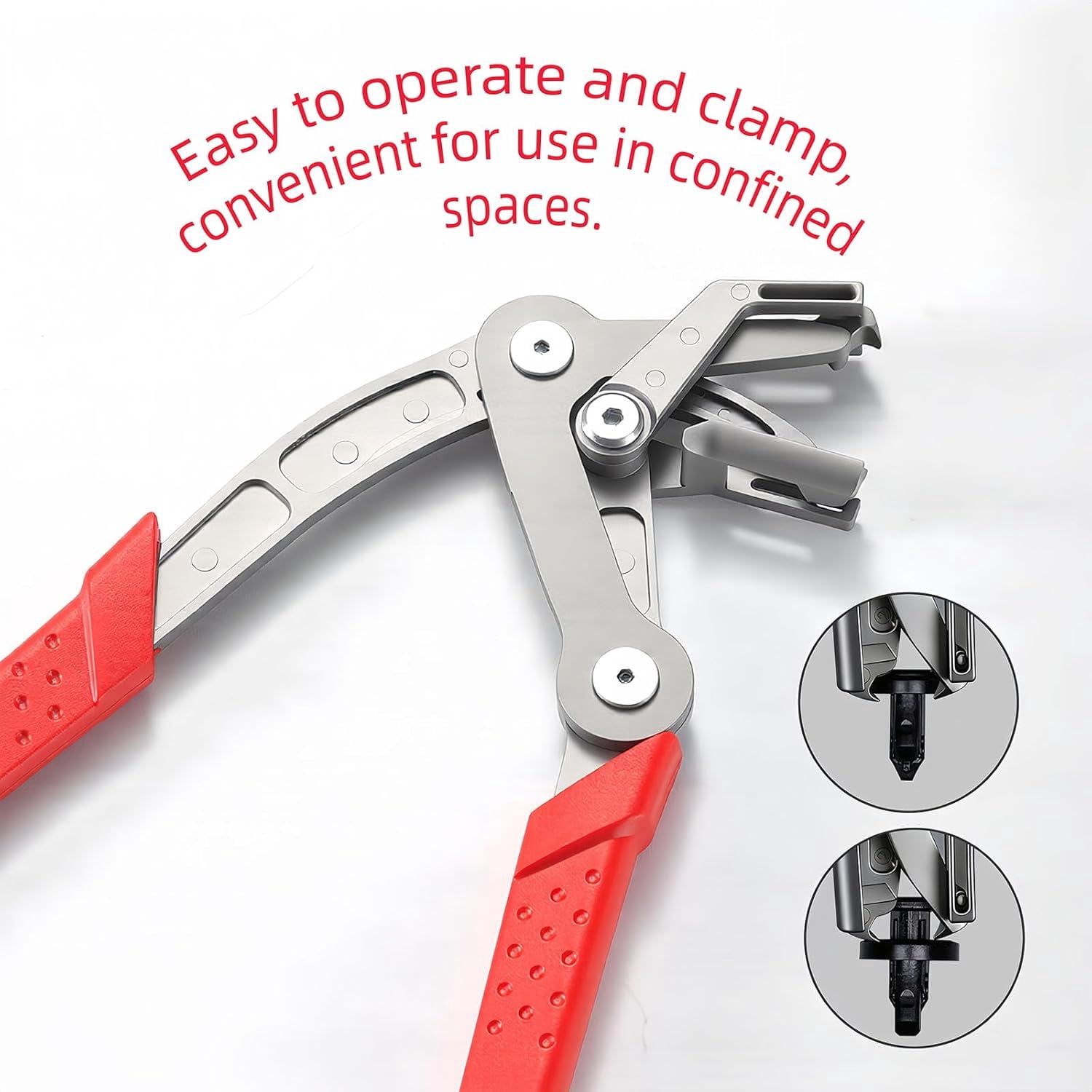 Car Clip Pliers & Trim Removal Tool, Spring-Loaded Fastener Rivet Remover for Auto Door Panels, Interior & Exterior Trim, Mechanic, Damage-Free Disassembly