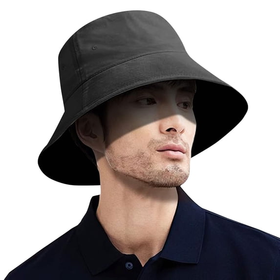 Valora Sun Hats For Men Women Fishing Hat UPF 50+ Breathable Wide Brim Summer Outdoor Travel Cap Black Black