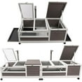 thumbnail image 4 of Gowoodhut Tortoise Habitat On Wheels Large Wooden Tortoise House Outdoor Reptile Cage with Leak-Proof Trays, 4 of 7