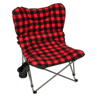 Camp & Go Portable Camping Chair with Retractable Cup Holder, Multicolor Stiped