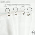 thumbnail image 2 of Bath Bliss 12-Count Zinc Alloy Shower Curtain Rings in Chrome, 2 of 6