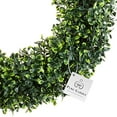 thumbnail image 5 of Pure Garden 50-150 19.5-Inch Artificial Boxwood Wreath for Front Door Home Decor, 19.5 Inches, Green, 5 of 5