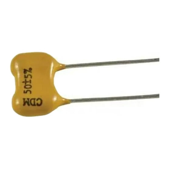 Pack of 3 CD15FD101JO3F Capacitor Mica 100pF 500V 5% (11.7 X 4.6 X 9.1mm) Radial 5.9mm 125°C, Cut Tape, RoHS