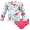thumbnail image 2 of Hudson Baby Unisex Swim Rashguard Set, Tropical Floral, 3-6 Months, 2 of 2