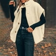 thumbnail image 5 of WTOBBY Women's Fuzzy Fleece Vest Casual Oversized Warm Button Down Vest Jacket with Pockets, Soft and Cozy Vest for Relaxed and Comfortable Outfits,White 2XL, 5 of 7