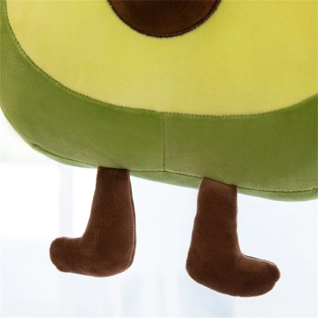 Cojín de sofá de dibujos animados relleno, lindo juguete de peluche de aguacate, almohada de fruta suave, lindo juguete de peluche de aguacate, funcionalidad versátil