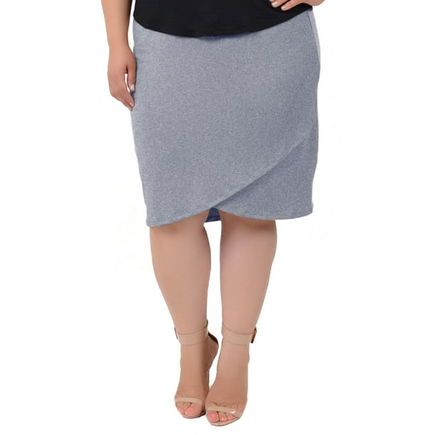 Plus Size Tulip Skirt - XXX-Large (20-22) / Charcoal Gray - Walmart.com