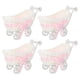 thumbnail image 2 of Woven Flowers Basket Mini Flower Basket Home Tabletop Decoration Pink 26.00X15.00X10.00CM Gift Container 4Pcs, 2 of 5