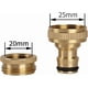 thumbnail image 4 of 6 Pieces Brass Faucet Connector Garden, Garden Hose Connector Accessories 3/4, 4 of 5