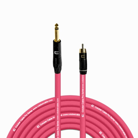 Coluber Cable - 1/4" TS Male to RCA Male - Pro 3-Pin Microphone Connector
