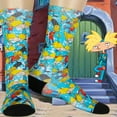 thumbnail image 5 of Nickelodeon Hey Arnold! Cartoon Arnold and Gerald Men's Sublimated Adult Crew Socks, 5 of 7