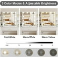 thumbnail image 4 of Vanity Desk with 3 Color Lights,Makeup Vanity Brightness Adjustable, Table Set Dressing Table with 5 Drawers ,6 Open Shelves & 1 Cabinets and Multiple Shelves for Adult, 4 of 6
