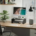 thumbnail image 2 of Computer Monitor Stand s Laptop Riser with Storage Shelf Wooden Desk Organizer for Home Office Use (Oak), 2 of 7