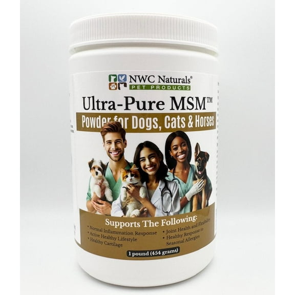 NWC Naturals Ultra-Pure MSM Supplement for Pets, 1-Pound
