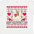 thumbnail image 4 of Inktastic Happy Valentine's Day Sloth and Llama Ugly Sweater Style Boys or Girls Toddler T-Shirt, 4 of 5