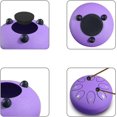 thumbnail image 5 of Steel Tongue Drum rain chime 8 Notes 6 Inches Chakra Tank Drum Steel Percussion Padded Travel Bag and Mallets，Musical Education Entertainment Meditation Yoga Zen Gifts(Lavende), 5 of 11