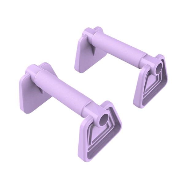 Puspes de empuje de 2x Pushup Pushup entrenamiento de fuerza cómoda Anti slip pisos manijas para ejercicios para el ejercicio del piso de gimnasio Púrpura