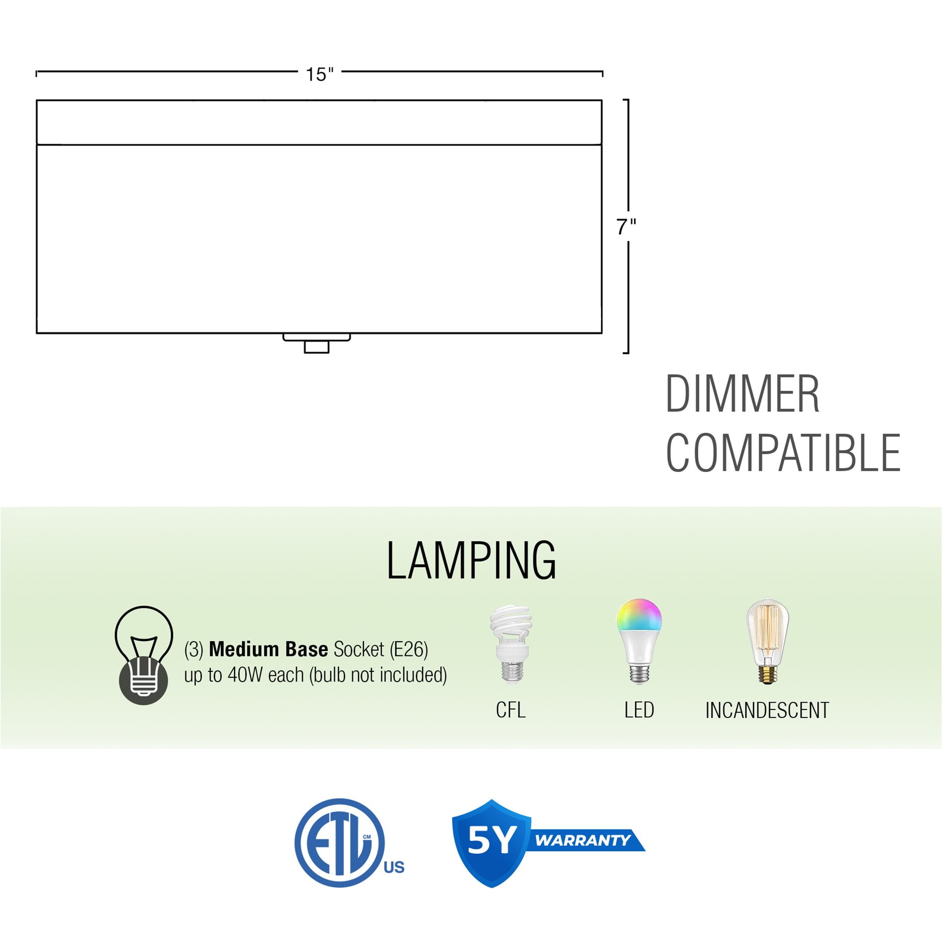 Kira Home Walker 15" Drum Flush Mount Ceiling Light, White Fabric Shade, Frosted Glass Diffuser, Close to Ceiling