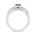 thumbnail image 2 of ANGARA Natural 1.1 ct Tanzanite Vintage Style Ring with Diamond Accents in 14K White Gold for Women (Size-8x6mm) | December Birthstone, Anniversary, Jewelry Gift for Women | Natural Tanzanite Ring, 2 of 9