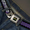 thumbnail image 2 of Classic Tmnt Logo Full Color Shredder 2 Action Poses Gray Purple Webbing Seatbelt Belt Standard, 2 of 2