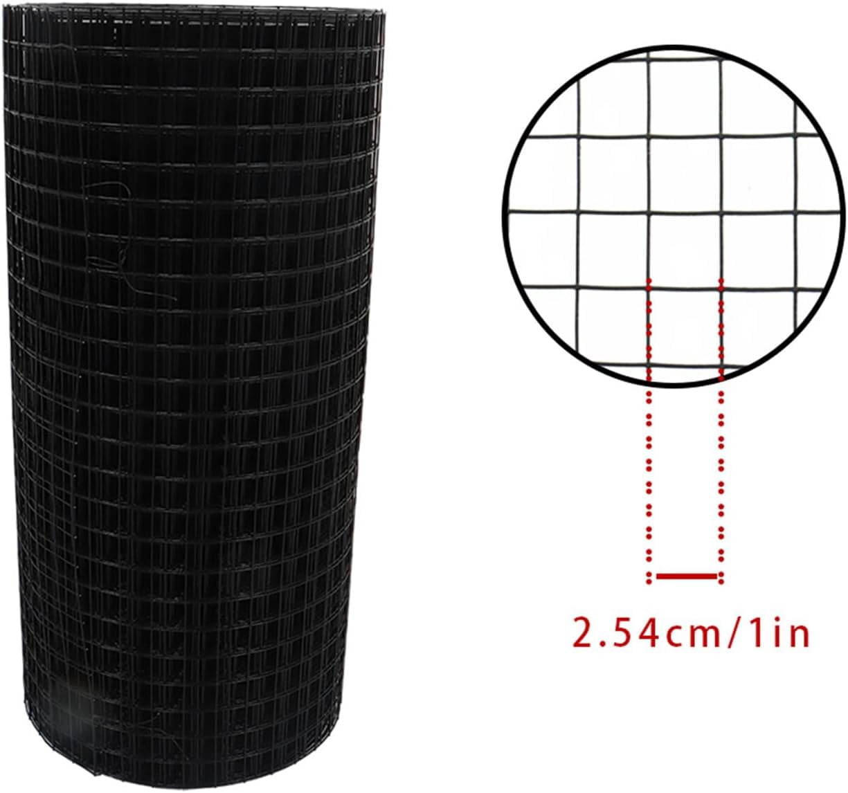 SHZAITOR 24 in x 100 ft Hardware Cloth, 1 in Chicken Wire Fence with Pliers and Glove for Chicken Coop Fences and Poultry Animal Netting (16 Gauge, Black)