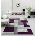 thumbnail image 3 of L'Baiet Verena Geometric Area Rug Purple Grey 4' x 6' Medium Area Rugs Carpet for Living Room, Bedroom, Dining Table, Office, Hallway, Foyer | Neutral Colorful Modern Abstract Home Decor, 3 of 7
