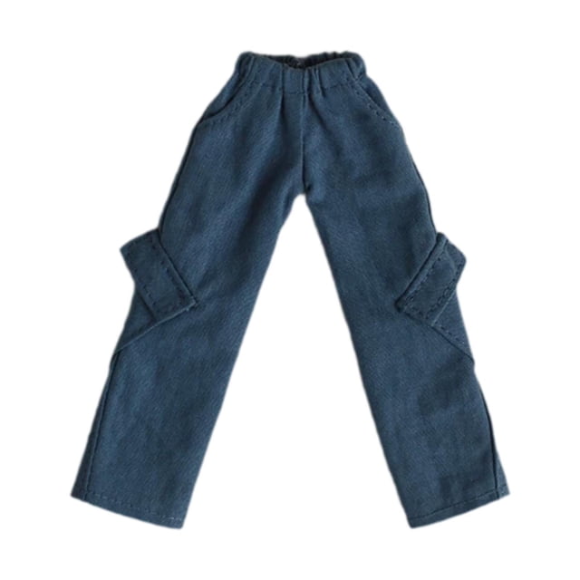 Figura de acción 1/12, ropa, disfraz, accesorio, decoración de cumpleaños, mini moda compacta Pantalones azul grisáceo