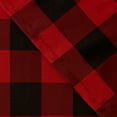 thumbnail image 2 of XWZO Room Darkening Window Curtain Panels Set of 3, Plaid Tier and Valance Semi Curtains for Bedroom/Kitchen/Cafe/Small Window, Red and Black, 60W x 18L (1 Panel) + 29W x 36L (2 Panels), 2 of 8