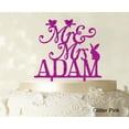 thumbnail image 1 of """Mr And Mrs"" Wedding Custom Cake Topper With Birds And Rabbit Elegant Color Option Available 6""-7"" Inches Wide", 1 of 1