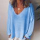 thumbnail image 2 of Blusa informal de manga larga con cuello en V para mujer Pompotops gfhjh5760, 2 of 4