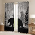 thumbnail image 2 of Feelyou Vintage Farmhouse Adult Blackout Curtains Set of 2 (52x84 Each), Jungle Bear Animal Window Curtains, Western Countryside Curtains and Drapes, Curtains and Drapes Home Decor, 2 of 6