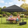 thumbnail image 3 of Historyli Tienda de campaña plegable de 10 x 10 pies, resistente, impermeable, con 3 alturas ajustables, color negro, 3 of 7